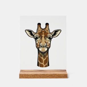 Gravure vintage de girafe, création de vecteur_1