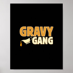 Gravy Gang Lustiger Thanksgiving-Essen-Seitenliebh Poster