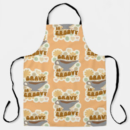 Gravy ist Groovy Erntedank Feast Hippy Slogan Schürze