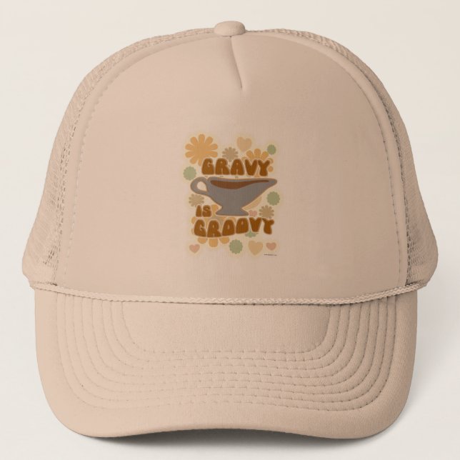Gravy ist Groovy Erntedank Fest Spaß Truckerkappe (Vorderseite)