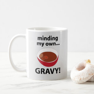Gravy Kümmert Sich Um Seine Eigene Soße Essen Kaffeetasse