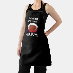 Gravy Kümmert Sich Um Seine Eigene Soße Essen Schürze