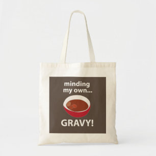 Gravy Kümmert Sich Um Seine Eigene Soße Essen Tragetasche