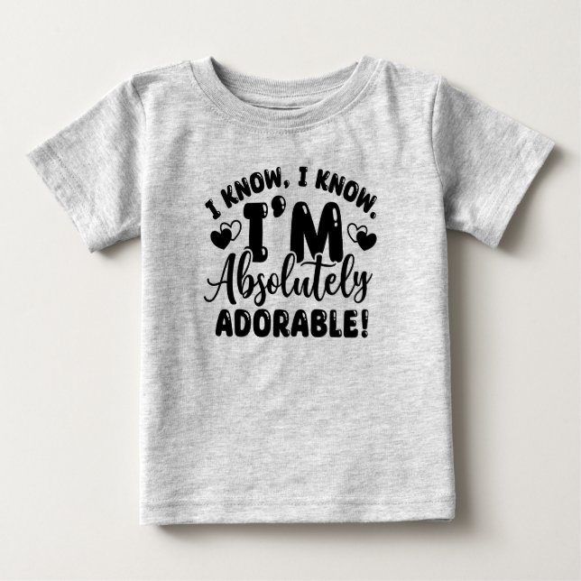 Gray Adorable Baby T - Shirt (Vorderseite)