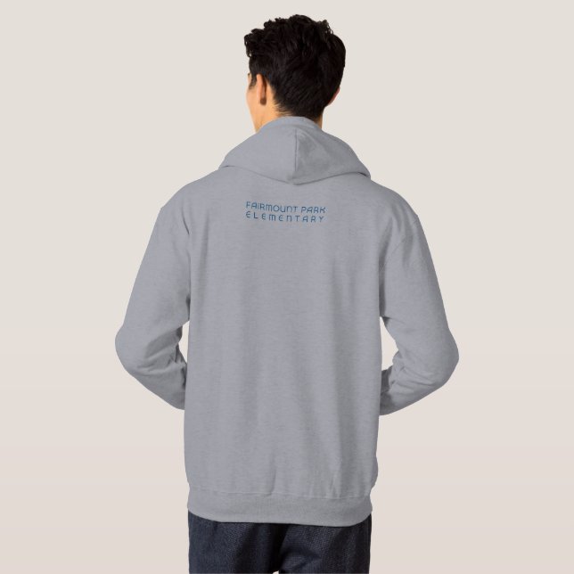 Gray Adult Mens Hoodie (Schwarz voll)