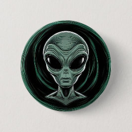 Gray Alien Head Button