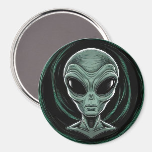 Gray Alien Head Magnet