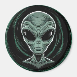 Gray Alien Head Magnet