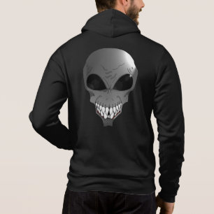 Gray Alien Men's Bella+Leinwand Full-Zip Hoodie