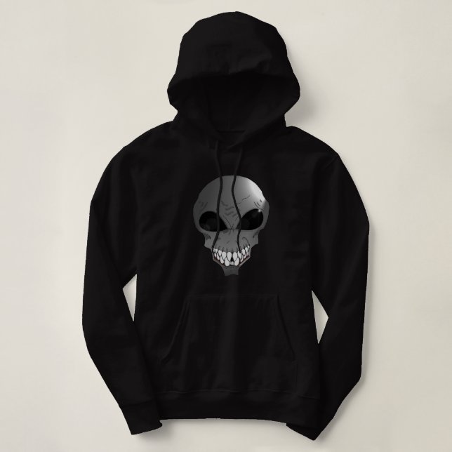 Gray Alien Women's Basic Hooded Sweatshirt (Design vorne)