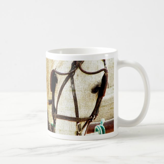 Gray Amish Buggy Horse Kaffeetasse (Rechts)