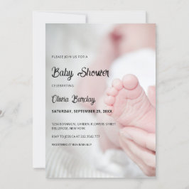 Gray and Black Playful Baby Baby Shower Einladung