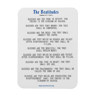 Gray and Blue Beatitudes Inspiration Magnet
