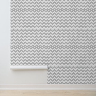 Gray and white Chevron Pattern  Tapete