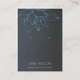 GRAY AQUAMARIN BLUE LOTUS EINFACHE OHRENANZEIGE VISITENKARTE