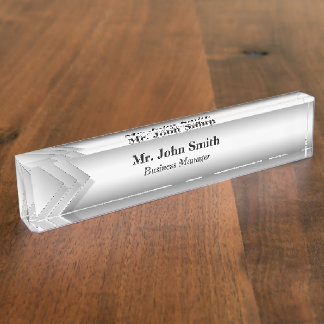 Gray Arrow Banner Schreibtisch Name Plakat Namensplakette