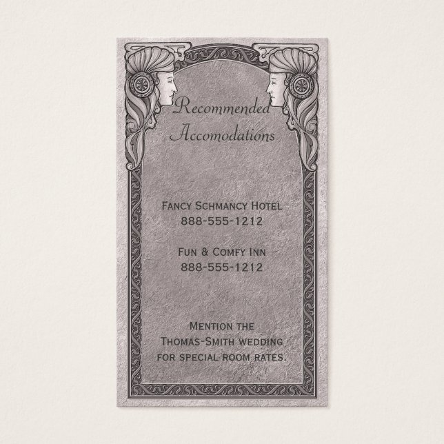 Gray Art Nouveau Wedding (Vorderseite)