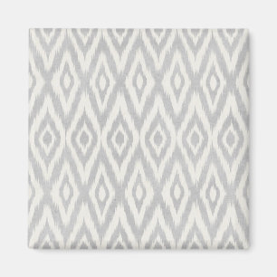 Gray Aztec Pastel Watercolor Ikat Soft Geometrie Magnet