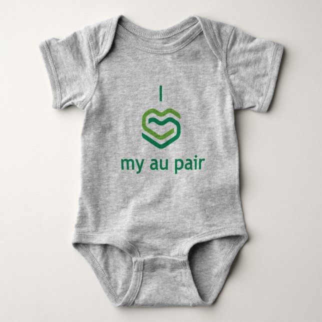 Gray Baby Bodysuit Baby Strampler (Vorderseite)