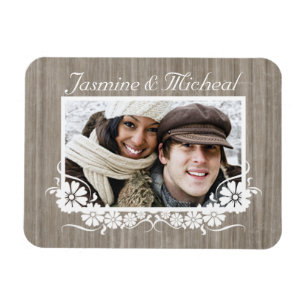 Gray Barnwood Custom Foto Flex Magnet