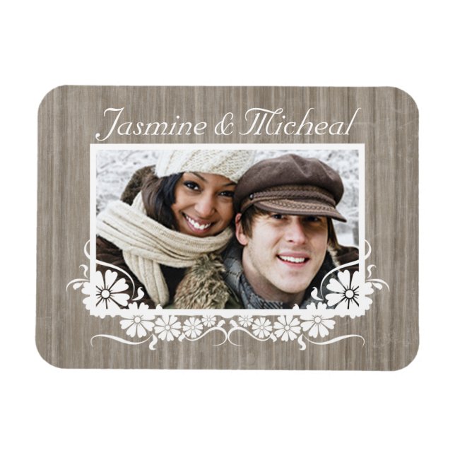 Gray Barnwood Custom Foto Flex Magnet (Horizontal)