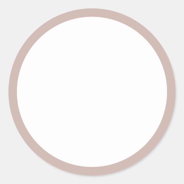 Gray Beige Blank Classic Round Sticker (Vorderseite)