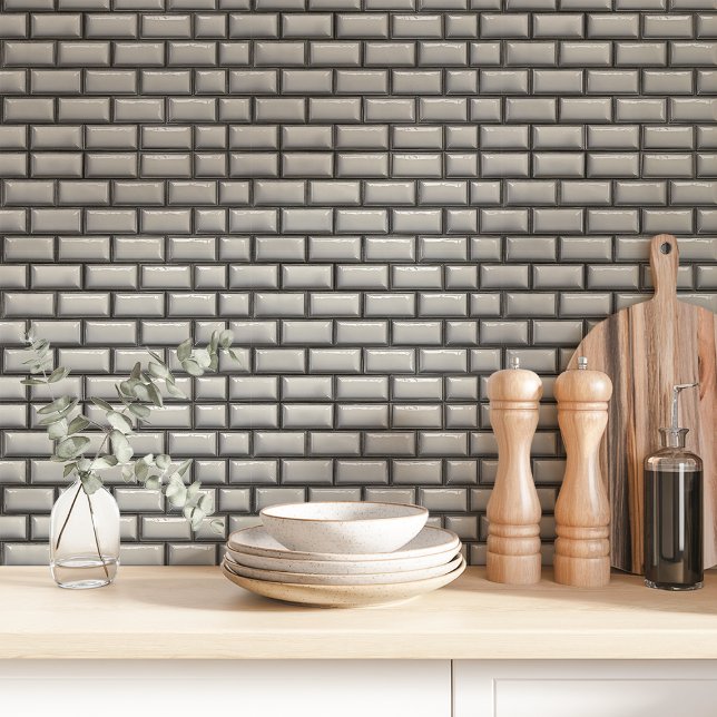 Gray Beveled Subway Tile Tapete (Von Creator hochgeladen)