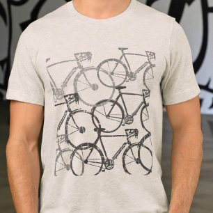 Gray Bicycles   Fahrräder Tri-Blend Shirt