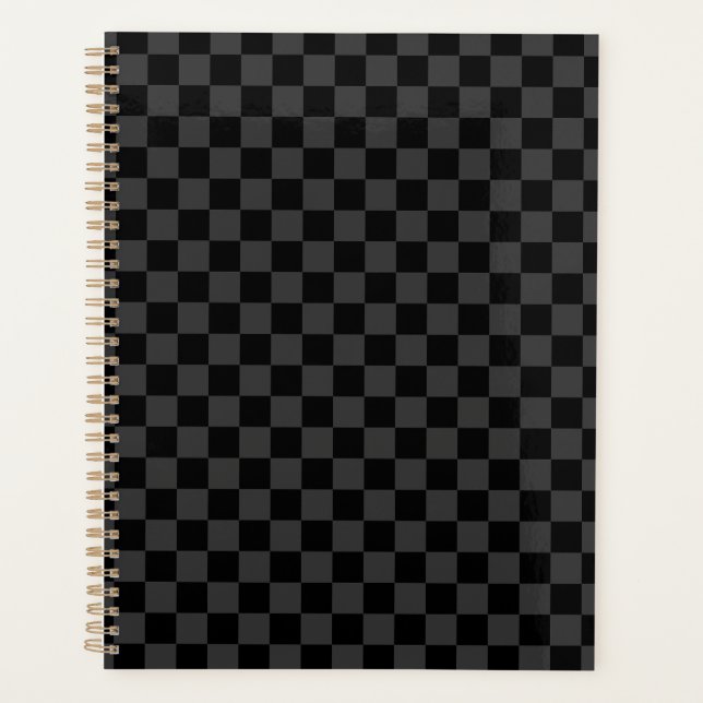 Gray Black Checkered Checkerboard (Devant)