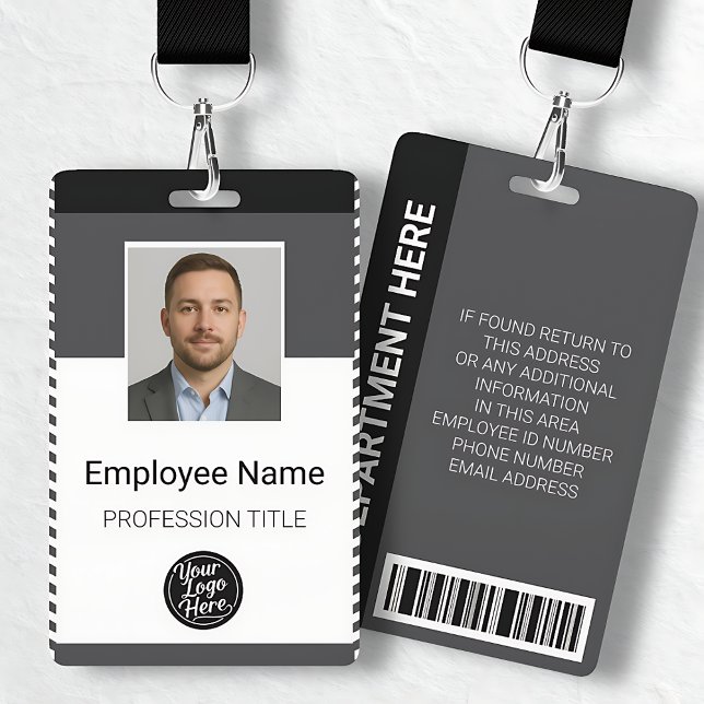 Gray Black Corporate Employee Photo ID Ausweis (Gray Black Corporate Employee Photo ID Badge)