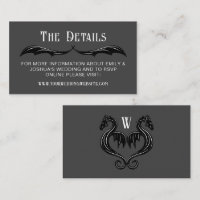 Gray Black Dragon Wings Fantasy Wedding Details