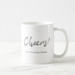 Gray Black Rustic Hand Lettering Cheers Wedding Kaffeetasse<br><div class="desc">Hochzeit</div>