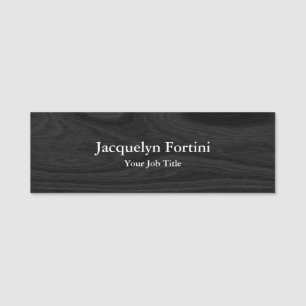 Gray Black Schlicht Elegante Moderne Minimalistisc Namensschild
