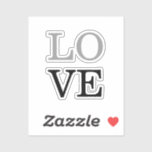 Gray Black Script Liebe Wedding Aufkleber<br><div class="desc">Sie können die Schriftart und Farben leicht ändern. Sie können auch Ihr Logo und das Hintergrundbild hinzufügen,  wie Sie möchten.</div>