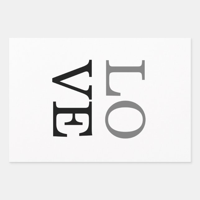 Gray Black Script Liebe Wedding Geschenkpapier Set (Vorderseite)