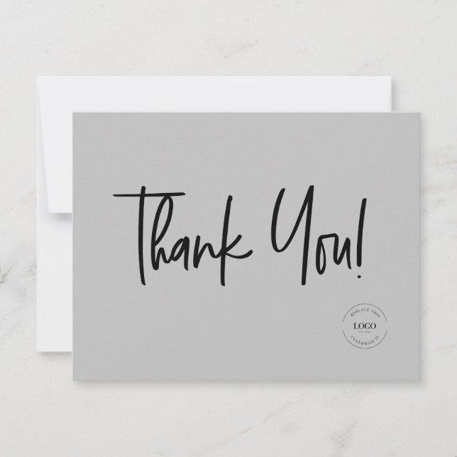 Gray Black White Company Logo Merci social (Devant)