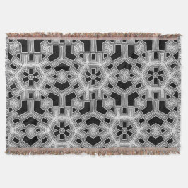 Gray Black+White Geometric Pattern NoColor #9 Decke