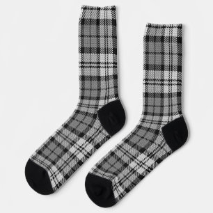 Gray Blackwatch Tartan Kariertes Design Socken
