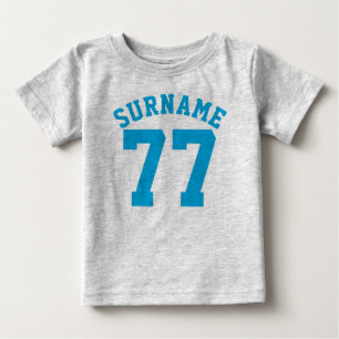 Gray & Blue Baby   Sports Jersey Design T-shirt