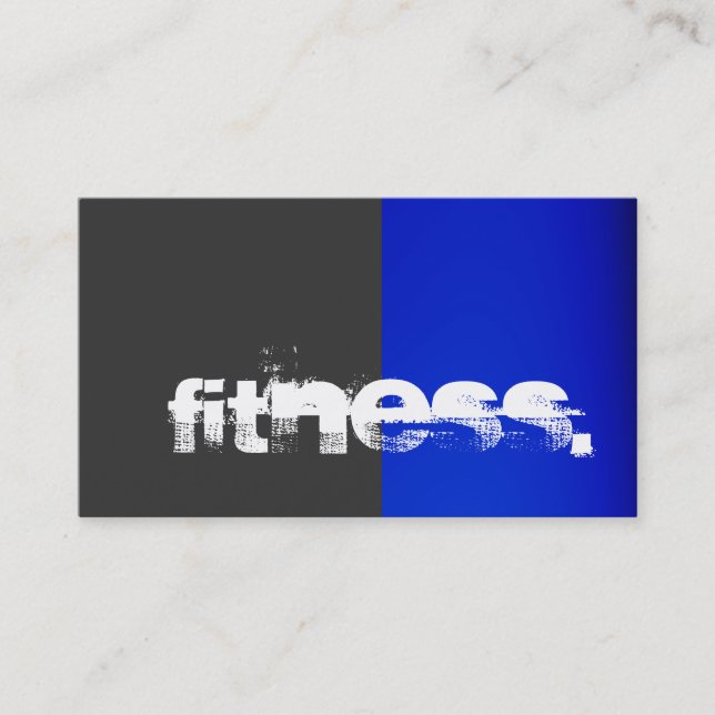Gray Blue Personal Trainer Business Card Visitenkarte (Vorderseite)