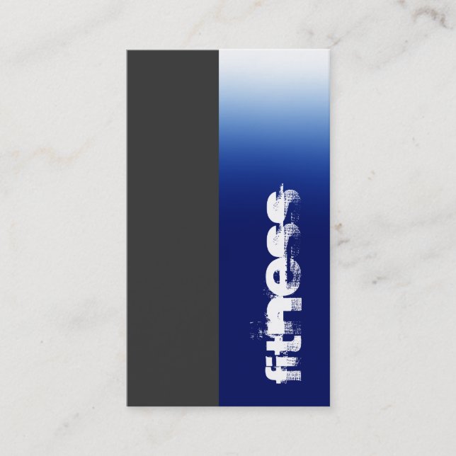 Gray Blue Personal Trainer Business Card Visitenkarte (Vorderseite)