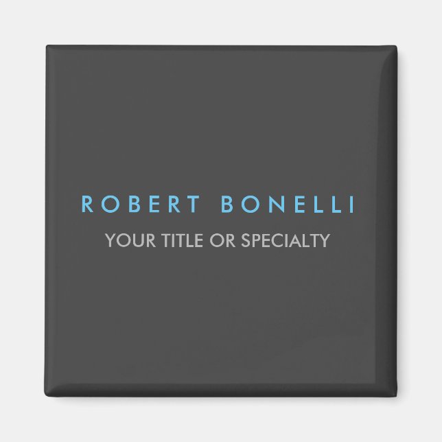 Gray Blue Trendy Magnet (Vorne)