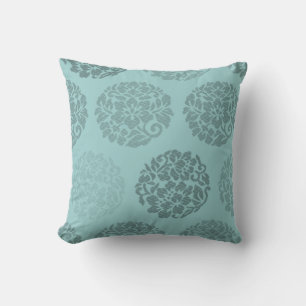 Gray Blume Bouquet Custom Cotton PIllows Kissen