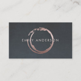 GRAY BLUSPINK BRUSH STROKE CIRCLE MARK LOGO VISITENKARTE