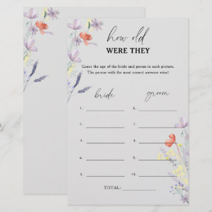 Gray Boho Floral Wie alt waren sie Brautspiel