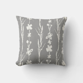 Gray Botanical Farmhouse Deco Kissen
