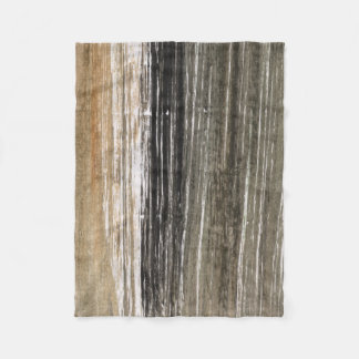 Gray brown lines abstract painting art fleecedecke
