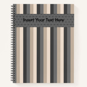 GRAY BROWN TAN PATTERS NOTIZBUCH
