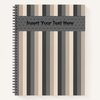GRAY BROWN TAN PATTERS NOTIZBUCH