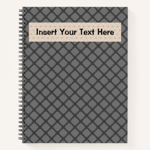 GRAY BROWN TAN PATTERS NOTIZBUCH